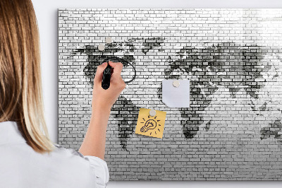Tableau magnétique effaçable Carte interactive pour l'affichage des photos