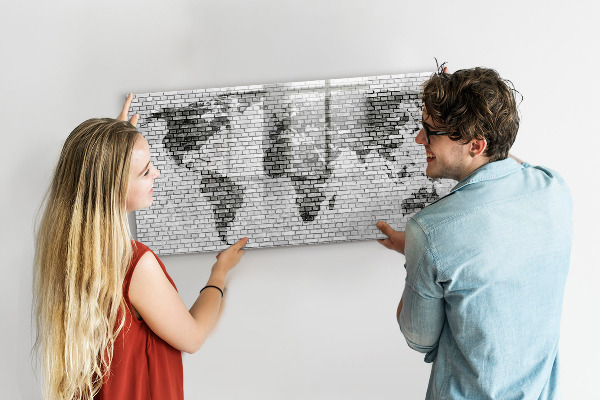 Tableau magnétique effaçable Carte interactive pour l'affichage des photos