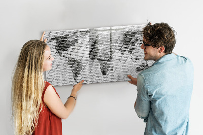 Tableau magnétique effaçable Carte interactive pour l'affichage des photos