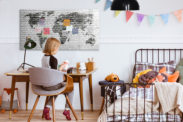 Tableau magnétique effaçable Carte interactive pour l'affichage des photos