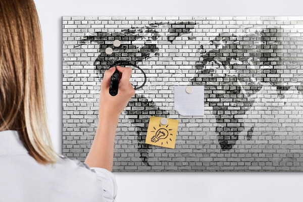 Tableau magnétique effaçable Carte interactive pour l'affichage des photos