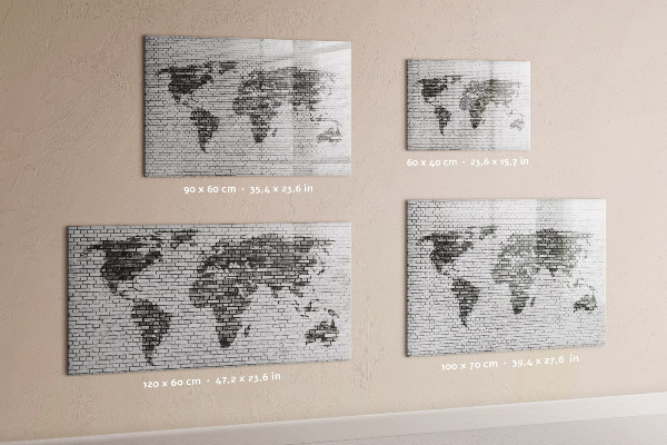 Tableau magnétique effaçable Carte interactive pour l'affichage des photos