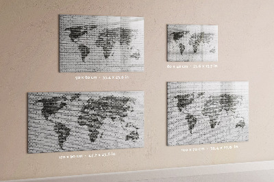 Tableau magnétique effaçable Carte interactive pour l'affichage des photos