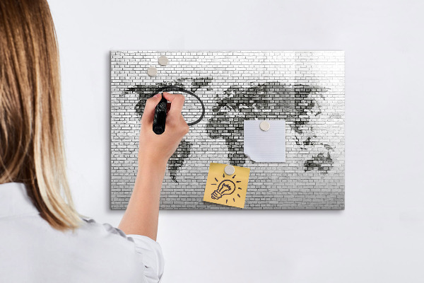Tableau magnétique effaçable Carte interactive pour l'affichage des photos