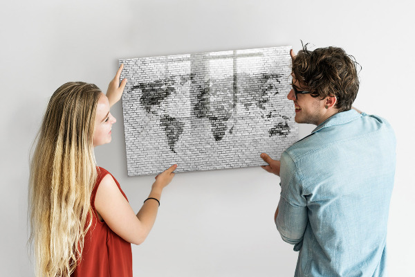 Tableau magnétique effaçable Carte interactive pour l'affichage des photos