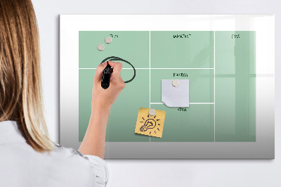 Tableau effaçable magnétique Organiseur avec notes et photos