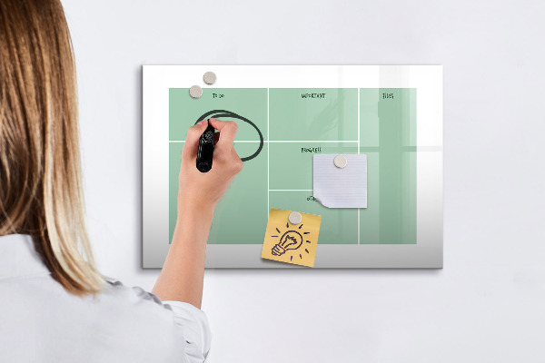 Tableau effaçable magnétique Organiseur avec notes et photos