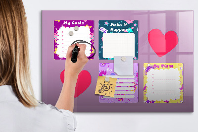 Tableau effaçable magnétique Conseil de planification et de motivation