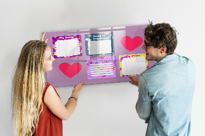 Tableau effaçable magnétique Conseil de planification et de motivation