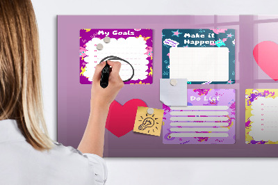 Tableau effaçable magnétique Conseil de planification et de motivation