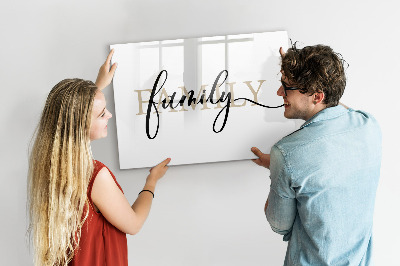 Tableau magnétique effaçable Souvenirs de famille sur le plateau