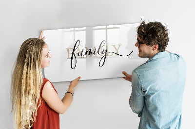 Tableau magnétique effaçable Souvenirs de famille sur le plateau