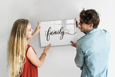 Tableau magnétique effaçable Souvenirs de famille sur le plateau
