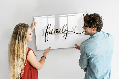 Tableau magnétique effaçable Souvenirs de famille sur le plateau