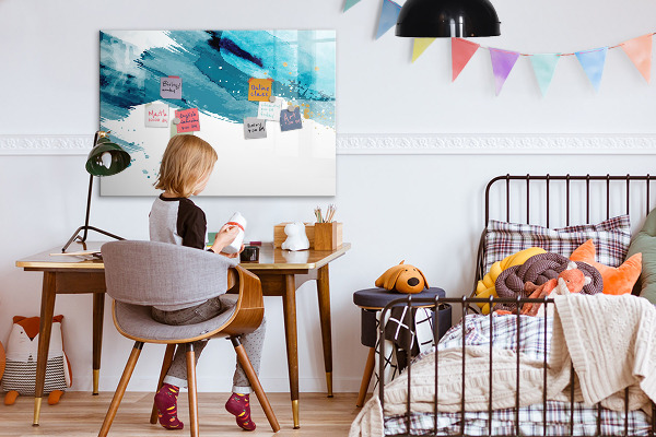 Tableau effaçable magnétique Une affiche colorée pour présenter des photos