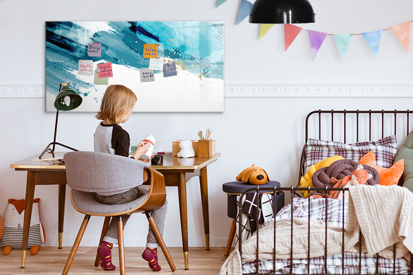 Tableau effaçable magnétique Une affiche colorée pour présenter des photos