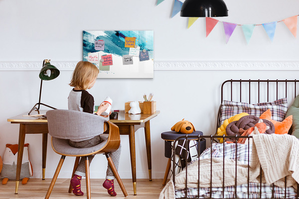 Tableau effaçable magnétique Une affiche colorée pour présenter des photos