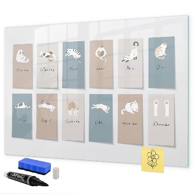 Tableau effaçable magnétique Un calendrier créatif pour chaque saison