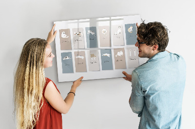 Tableau effaçable magnétique Un calendrier créatif pour chaque saison