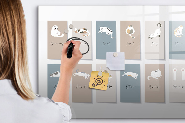 Tableau effaçable magnétique Un calendrier créatif pour chaque saison