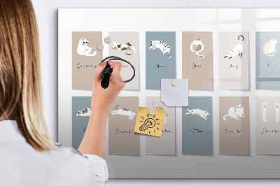 Tableau effaçable magnétique Un calendrier créatif pour chaque saison