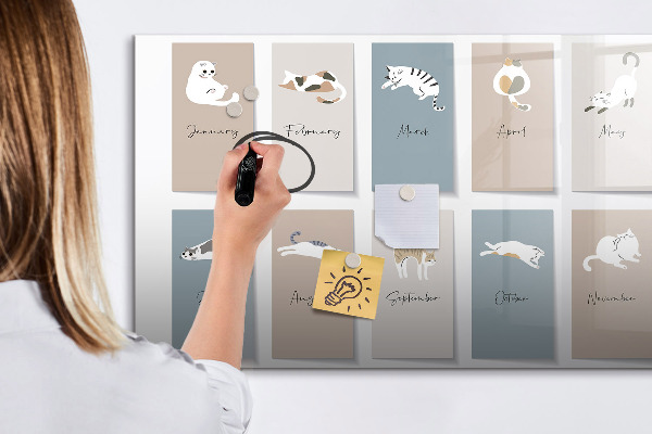 Tableau effaçable magnétique Un calendrier créatif pour chaque saison