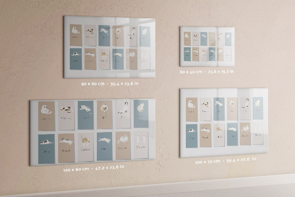 Tableau effaçable magnétique Un calendrier créatif pour chaque saison