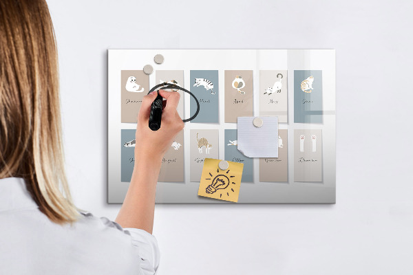 Tableau effaçable magnétique Un calendrier créatif pour chaque saison