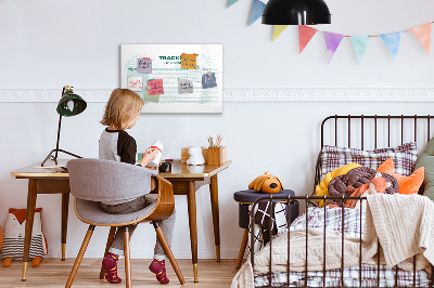 Tableau magnétique effaçable Suivre au quotidien les habitudes utiles