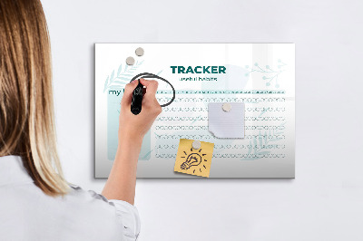 Tableau magnétique effaçable Suivre au quotidien les habitudes utiles