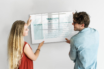 Tableau magnétique effaçable Suivre au quotidien les habitudes utiles