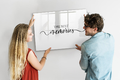 Tableau effaçable magnétique Les meilleurs moments de votre vie