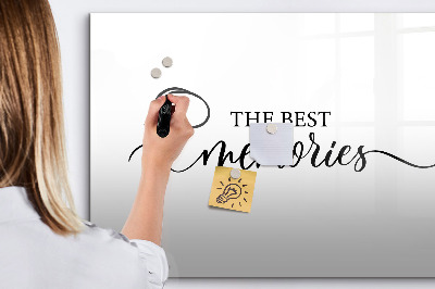 Tableau effaçable magnétique Les meilleurs moments de votre vie
