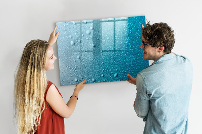 Tableau effaçable magnétique Tableau bleu avec aimants et photos