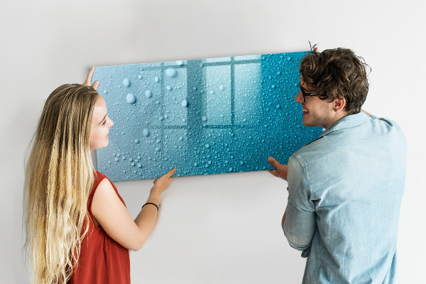Tableau effaçable magnétique Tableau bleu avec aimants et photos