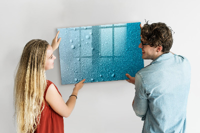 Tableau effaçable magnétique Tableau bleu avec aimants et photos