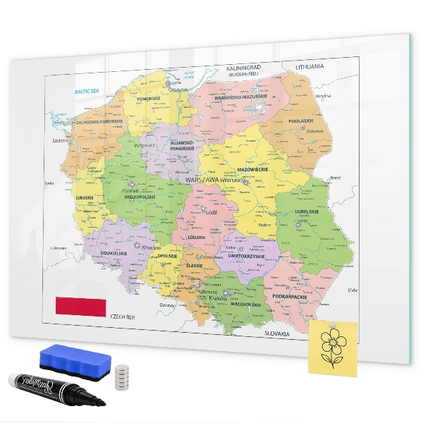 Tableau effaçable magnétique Carte interactive des lieux de mémoire