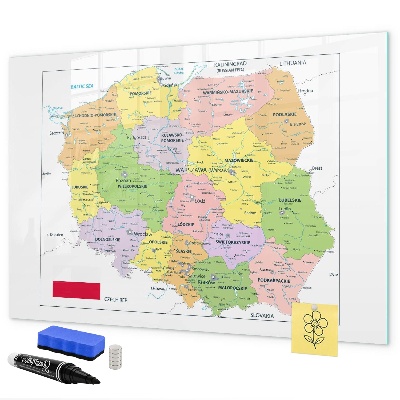 Tableau effaçable magnétique Carte interactive des lieux de mémoire
