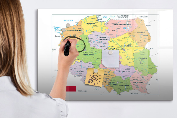 Tableau effaçable magnétique Carte interactive des lieux de mémoire