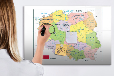 Tableau effaçable magnétique Carte interactive des lieux de mémoire