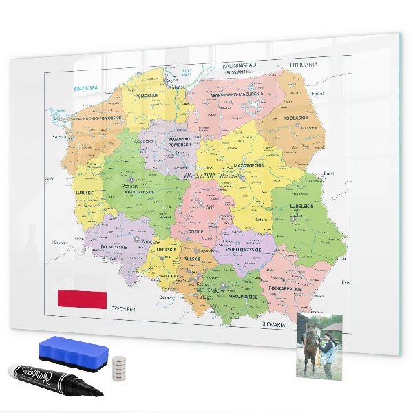 Tableau effaçable magnétique Carte interactive des lieux de mémoire