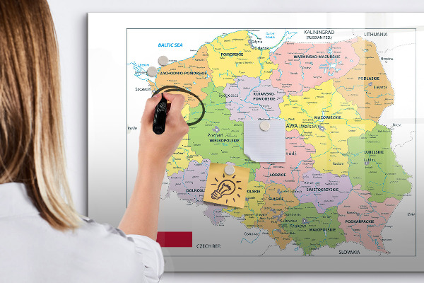 Tableau effaçable magnétique Carte interactive des lieux de mémoire
