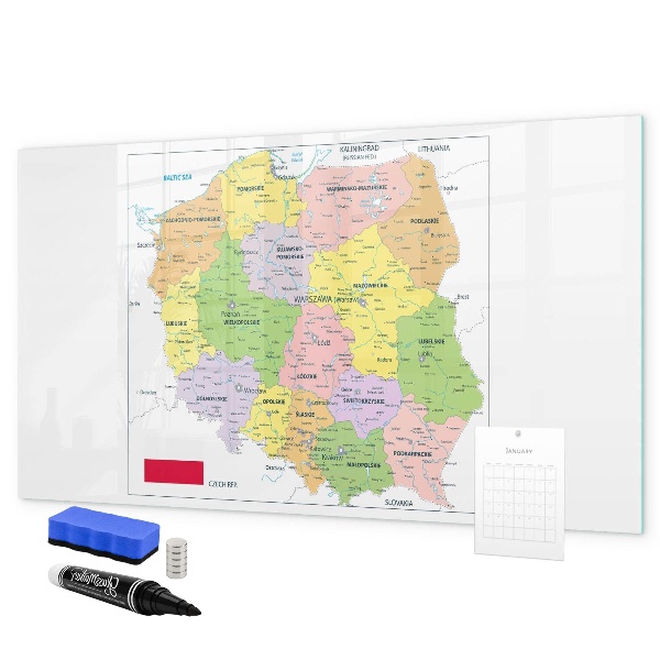 Tableau effaçable magnétique Carte interactive des lieux de mémoire