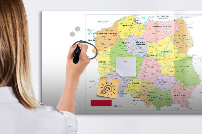Tableau effaçable magnétique Carte interactive des lieux de mémoire