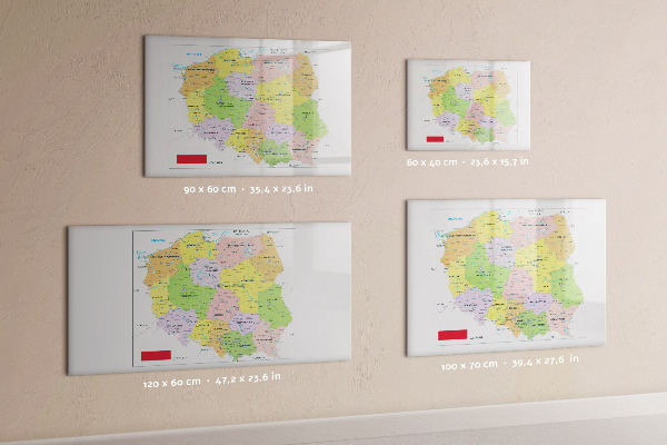 Tableau effaçable magnétique Carte interactive des lieux de mémoire