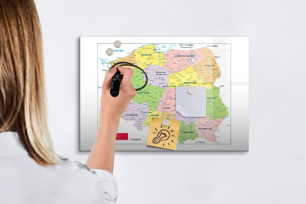 Tableau effaçable magnétique Carte interactive des lieux de mémoire