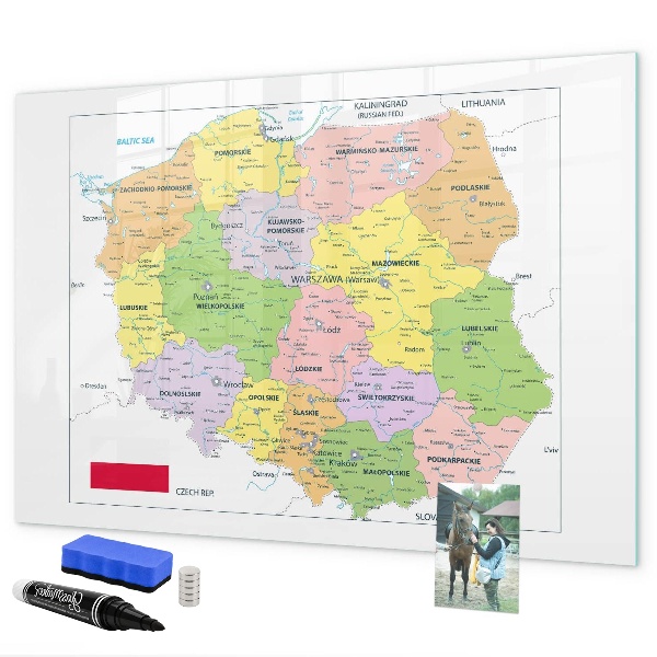 Tableau effaçable magnétique Carte interactive des lieux de mémoire