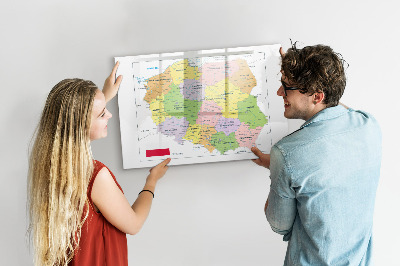 Tableau effaçable magnétique Carte interactive des lieux de mémoire