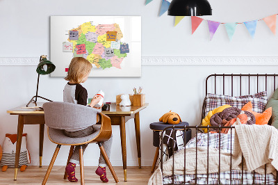 Tableau magnétique effaçable Carte interactive de la Pologne pour la personnalisation