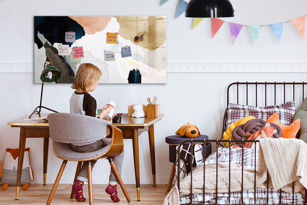 Tableau magnétique effaçable Un espace créatif pour présenter des photos